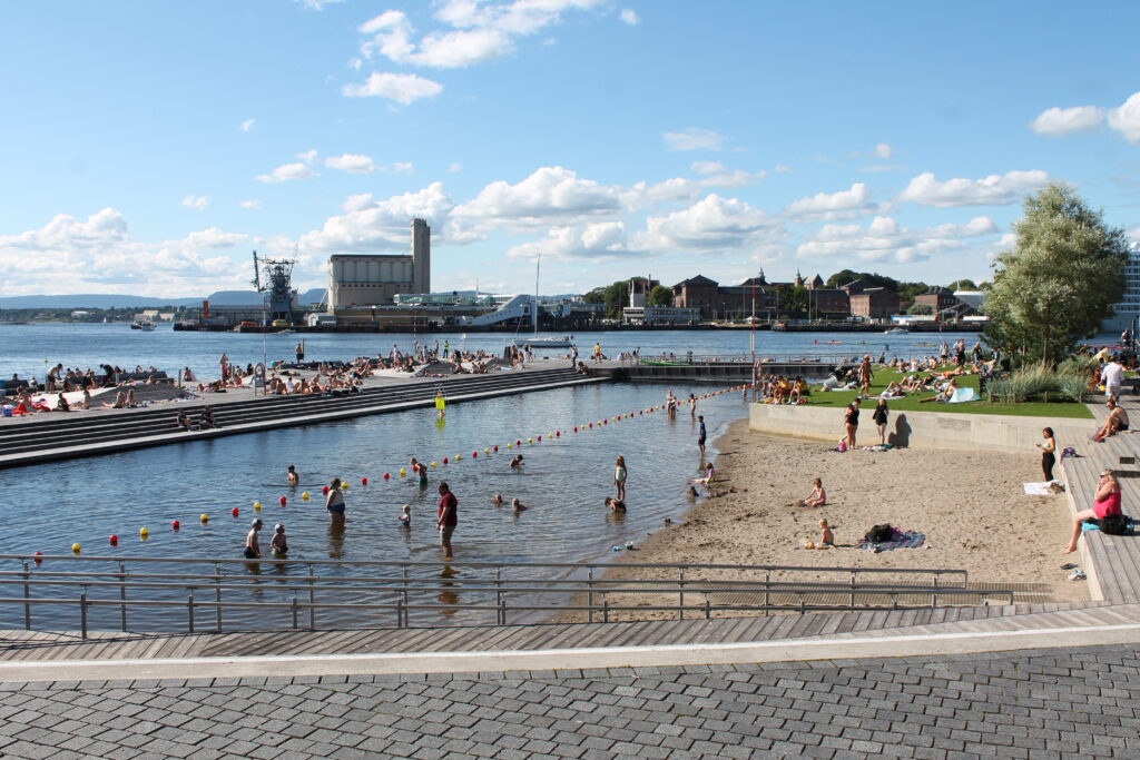 Sørenga badeplass strand i Oslo