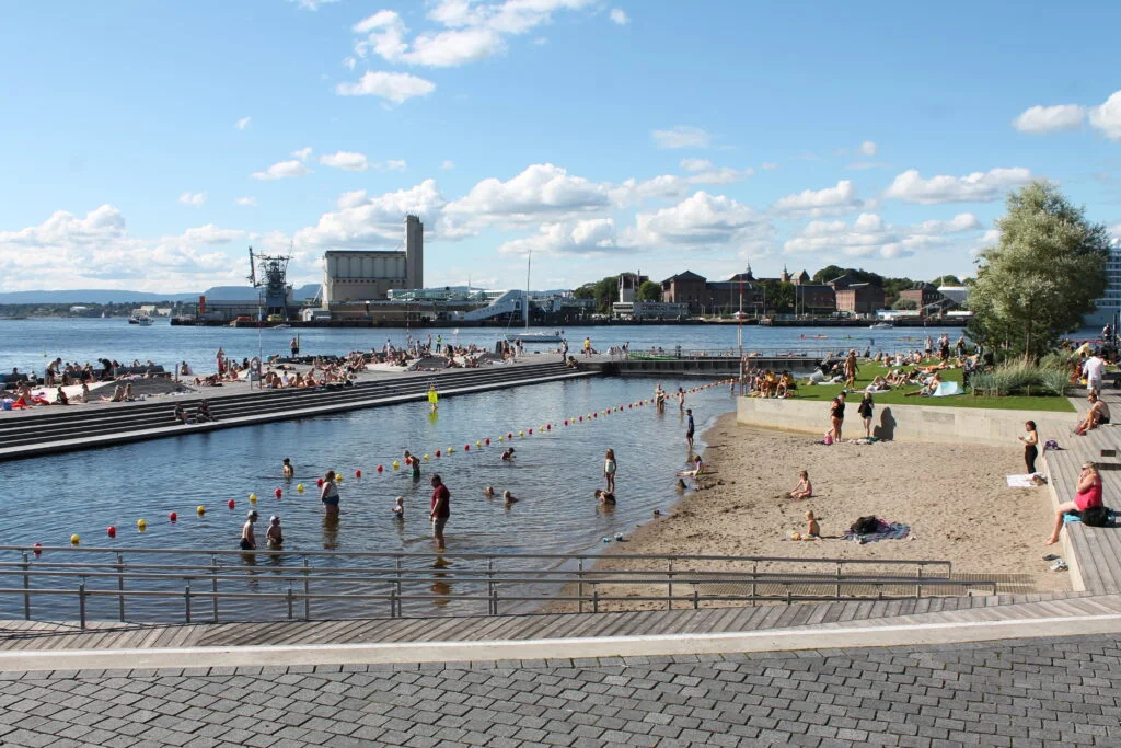 Sørenga badeplass strand i Oslo